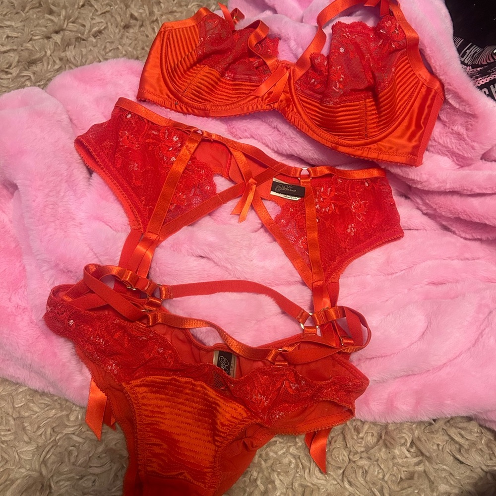 Dita von tease red satin set